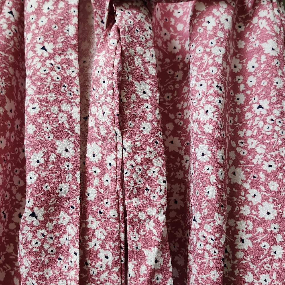Floral Pink Wrap Dress - Picture 4 of 6